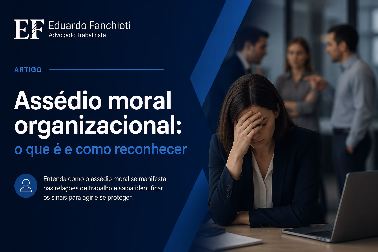 Imagem conceitual mostrando uma empresa com pessoas em ambiente de trabalho tóxico e humilhação institucionalizada como prática de gestão